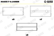 H1169/7 0.25mm Hlavní ložiska klikového hřídele GLYCO