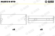 H1293/5 STD Hlavní ložiska klikového hřídele GLYCO