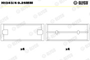 H1343/4 0.25mm GLYCO lożisko kľukového hriadeľa H1343/4 0.25mm GLYCO