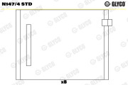 N147/4 STD GLYCO lożisko vačkového hriadeľa N147/4 STD GLYCO