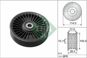 532 0108 10 Vratná/vodicí kladka, klínový žebrový řemen Schaeffler INA