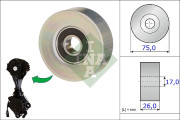 532 0676 10 Vratná/vodicí kladka, klínový žebrový řemen Schaeffler INA