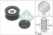 532 0854 10 Vratná/vodicí kladka, klínový žebrový řemen Schaeffler INA