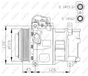 32042G NRF kompresor klimatizácie 32042G NRF