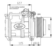 32048 Kompresor, klimatizace EASY FIT NRF