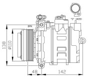 32116G Kompresor, klimatizace NRF