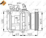 32438 Kompresor, klimatizace EASY FIT NRF