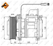 32824 Kompresor, klimatizace EASY FIT NRF