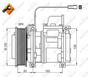 32824G Kompresor, klimatizace EASY FIT NRF