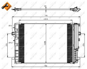 350081 Kondenzátor, klimatizace EASY FIT NRF