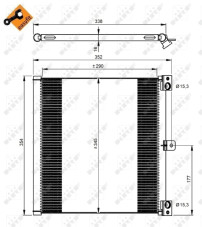 350203 Kondenzátor, klimatizace EASY FIT NRF