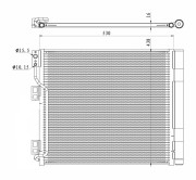 350327 Kondenzátor, klimatizace EASY FIT NRF