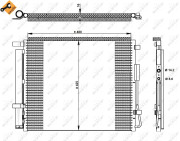 350333 Kondenzátor, klimatizace EASY FIT NRF