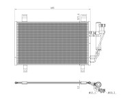 350361 Kondenzátor, klimatizace EASY FIT NRF