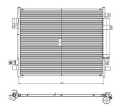 350418 Kondenzátor, klimatizace EASY FIT NRF