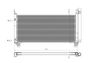 350466 Kondenzátor, klimatizace EASY FIT NRF