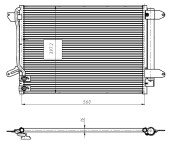 350507 Kondenzátor, klimatizace EASY FIT NRF