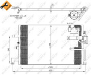 35299 Kondenzátor, klimatizace EASY FIT NRF