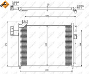 35460 Kondenzátor, klimatizace EASY FIT NRF