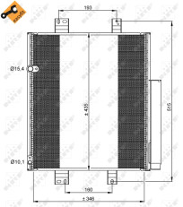 35853 Kondenzátor, klimatizace EASY FIT NRF