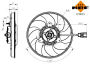 470035 NRF ventilátor chladenia motora 470035 NRF