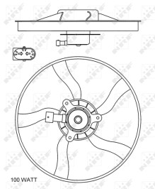 47070 NRF ventilátor chladenia motora 47070 NRF