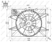 47564 NRF ventilátor chladenia motora 47564 NRF