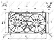 47567 NRF ventilátor chladenia motora 47567 NRF