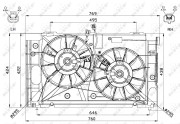 47568 NRF ventilátor chladenia motora 47568 NRF