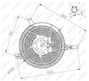 47572 NRF ventilátor chladenia motora 47572 NRF