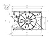 47578 NRF ventilátor chladenia motora 47578 NRF