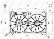 47580 NRF ventilátor chladenia motora 47580 NRF