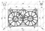 47581 NRF ventilátor chladenia motora 47581 NRF