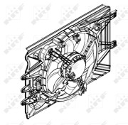 47594 NRF ventilátor chladenia motora 47594 NRF