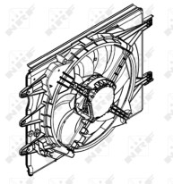 47596 NRF ventilátor chladenia motora 47596 NRF