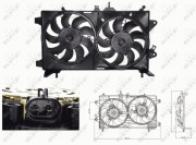 47676 NRF ventilátor chladenia motora 47676 NRF
