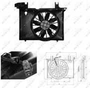 47703 NRF ventilátor chladenia motora 47703 NRF