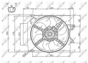 47748 NRF ventilátor chladenia motora 47748 NRF