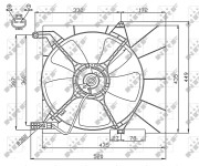 47751 NRF ventilátor chladenia motora 47751 NRF