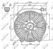 47752 NRF ventilátor chladenia motora 47752 NRF