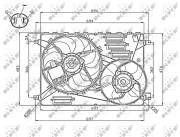 47754 NRF ventilátor chladenia motora 47754 NRF