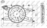 47757 NRF ventilátor chladenia motora 47757 NRF