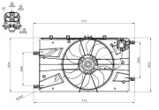 47878 NRF ventilátor chladenia motora 47878 NRF