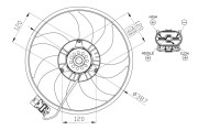 47914 NRF ventilátor chladenia motora 47914 NRF