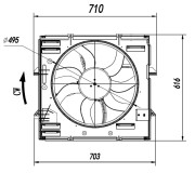 47921 NRF ventilátor chladenia motora 47921 NRF