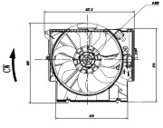 47923 NRF ventilátor chladenia motora 47923 NRF