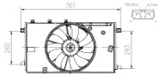 47933 NRF ventilátor chladenia motora 47933 NRF