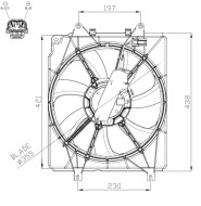 47934 NRF ventilátor chladenia motora 47934 NRF