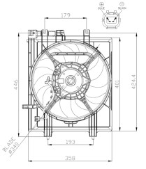 47936 NRF ventilátor chladenia motora 47936 NRF