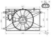 47937 NRF ventilátor chladenia motora 47937 NRF